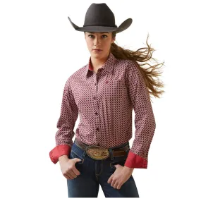10046701 Ariat Women's Wrinkle Resist Kirby Stretch Shirt - Raleigh Geo