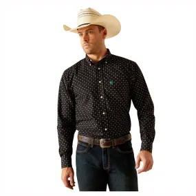 10048411 Ariat Men's Wrinkle Free Seth Classic Fit Long Sleeve Shirt - Black