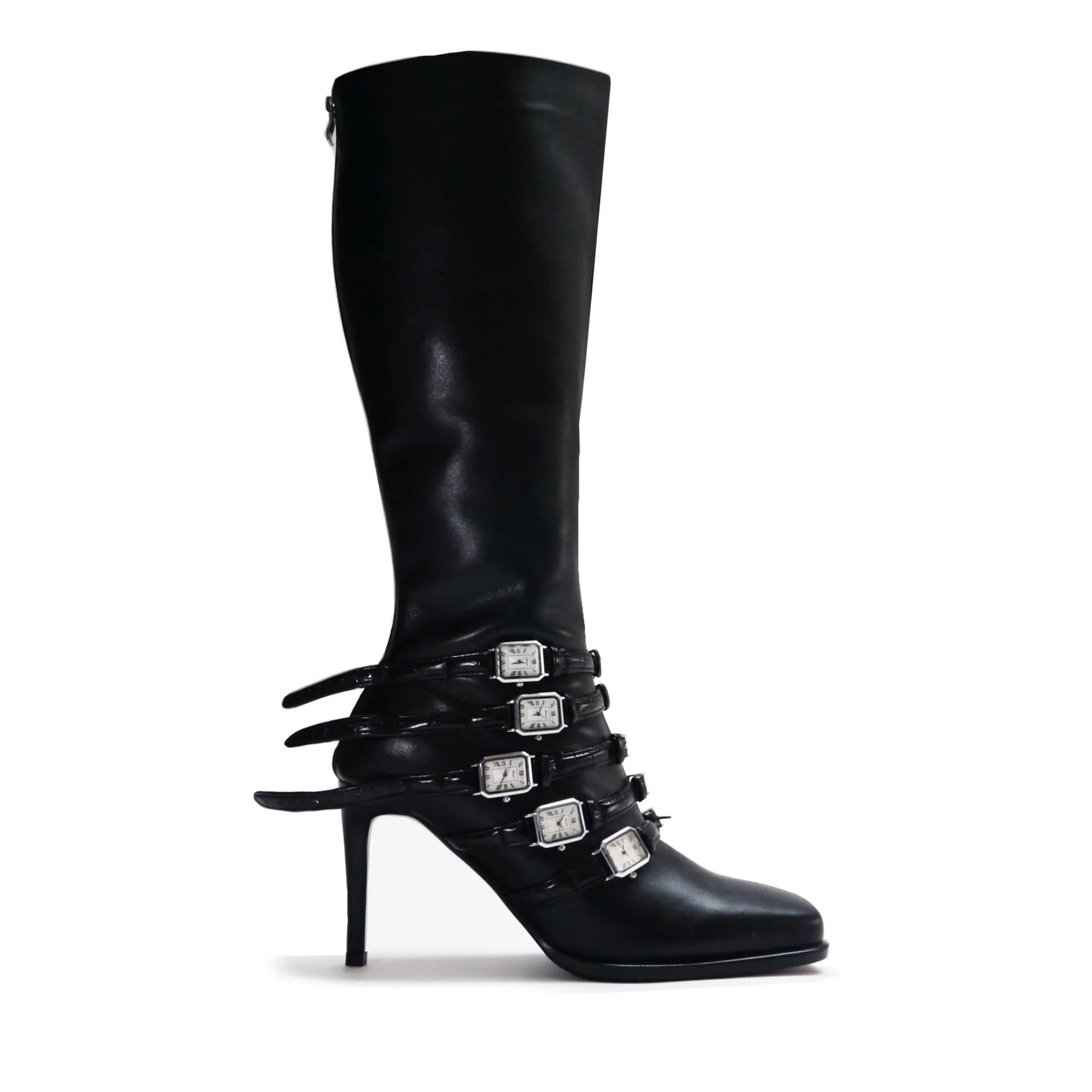 1XBlue Black Knee-High Midnight Boots EU 40 UK 7