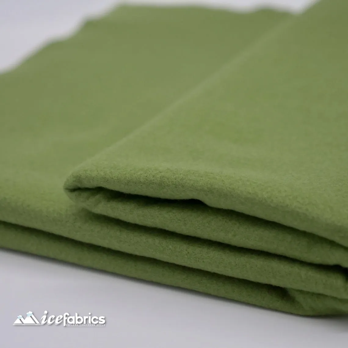 72 Inches Wide 1.6 mm Thick Acrylic Olive Green Felt Fabric By The Yard