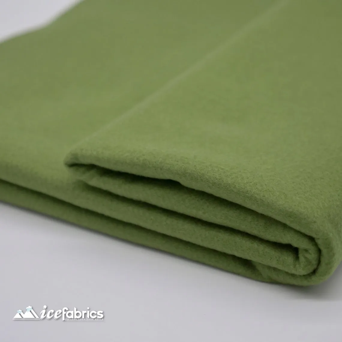 72 Inches Wide 1.6 mm Thick Acrylic Olive Green Felt Fabric By The Yard