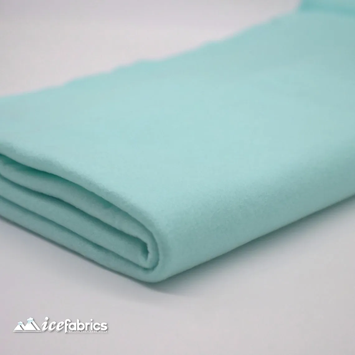 72" Wide 1.6 mm Thick Acrylic Aqua Felt Fabric By The Yard