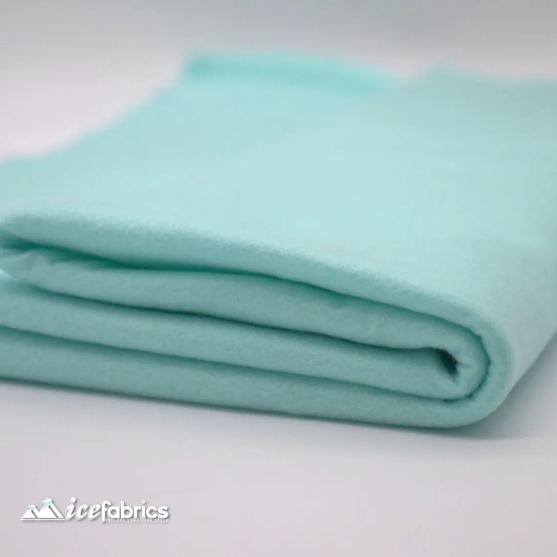 72" Wide 1.6 mm Thick Acrylic Aqua Felt Fabric By The Yard