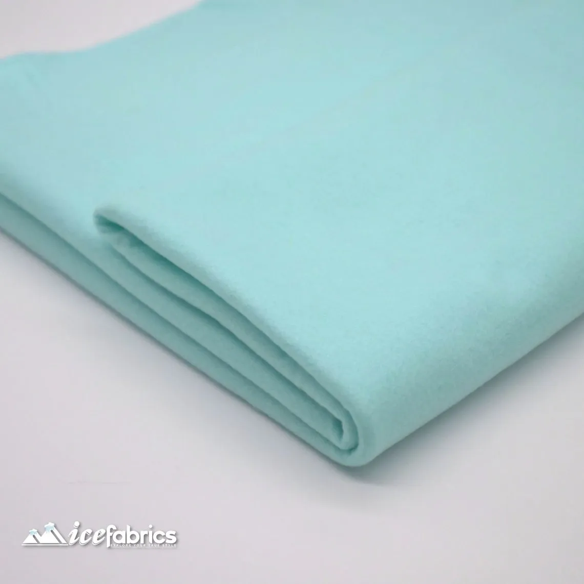 72" Wide 1.6 mm Thick Acrylic Aqua Felt Fabric By The Yard