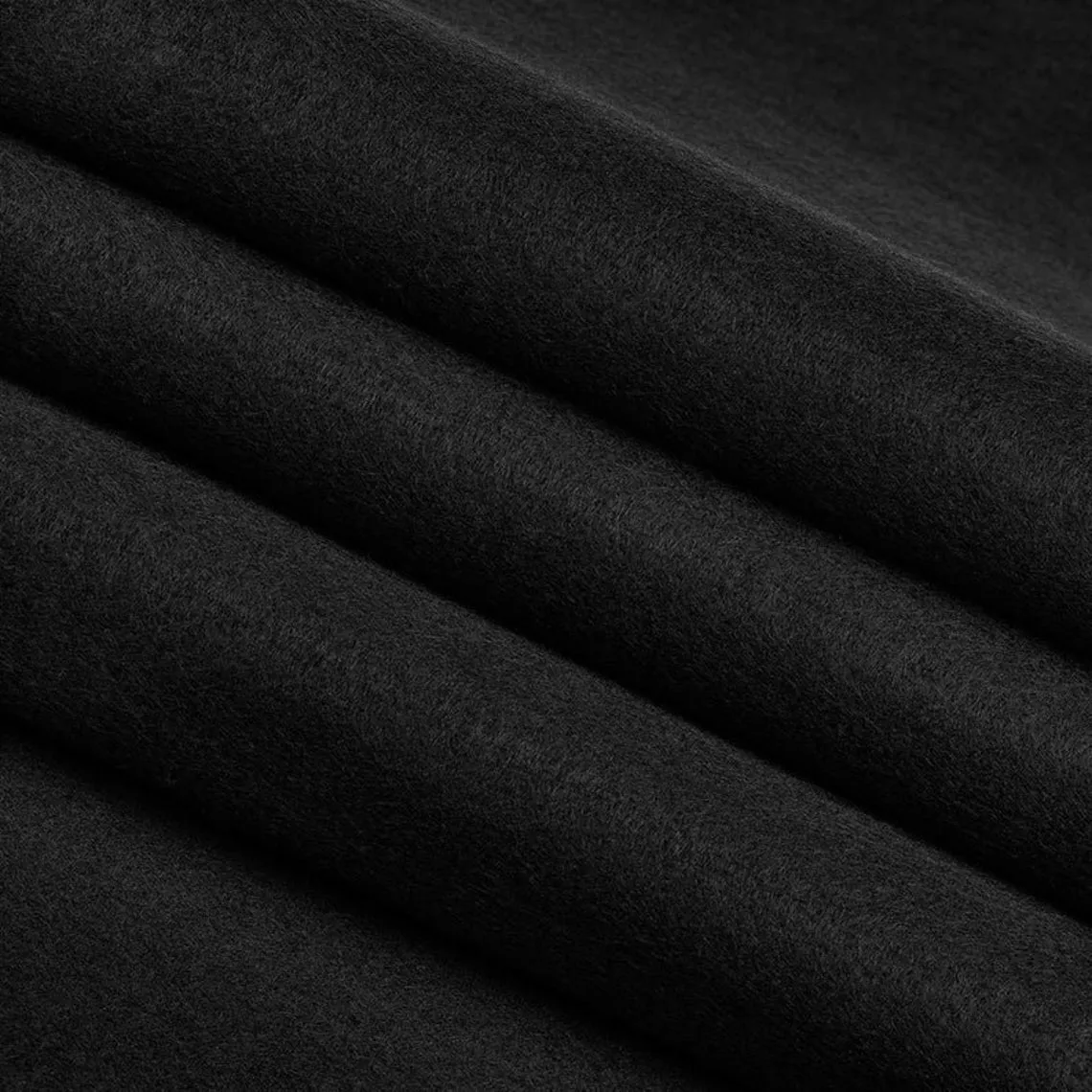 72" Wide 1.6 mm Thick Acrylic Black Felt Fabric By The Yard