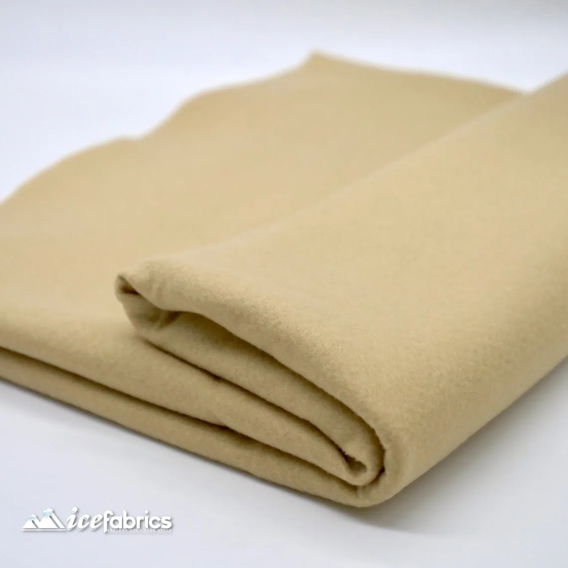 72" Wide 1.6 mm Thick Acrylic Champagne Felt Fabric By The Yard