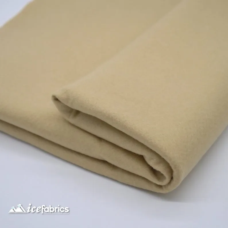 72" Wide 1.6 mm Thick Acrylic Champagne Felt Fabric By The Yard