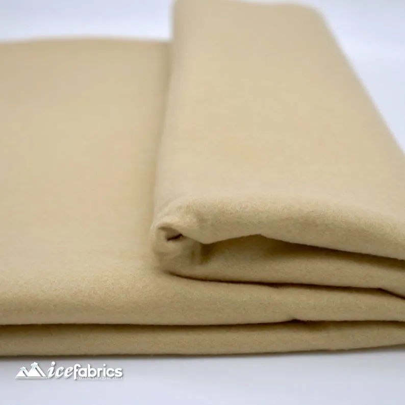 72" Wide 1.6 mm Thick Acrylic Champagne Felt Fabric By The Yard