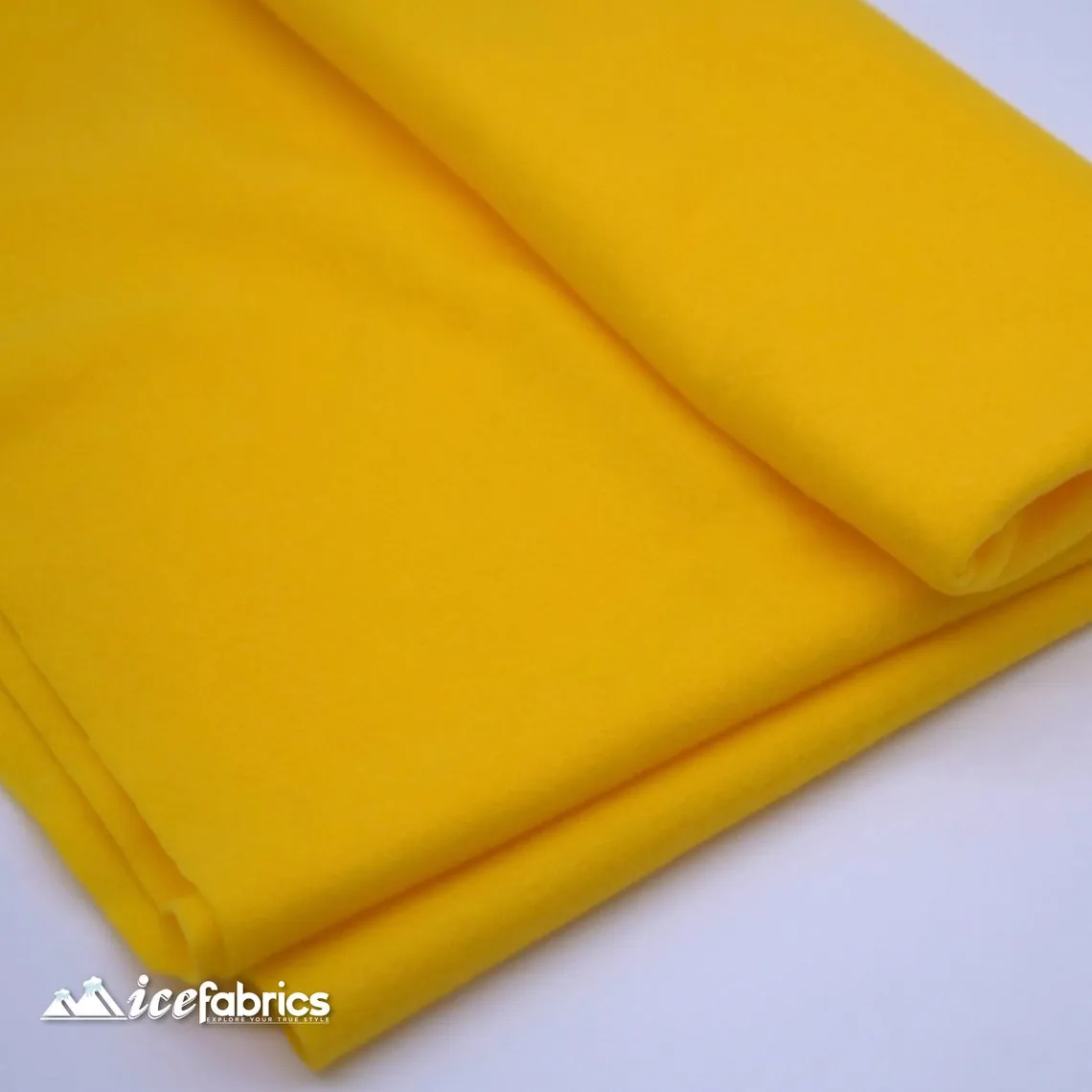72" Wide 1.6 mm Thick Acrylic Mango Yellow Felt Fabric By The Yard