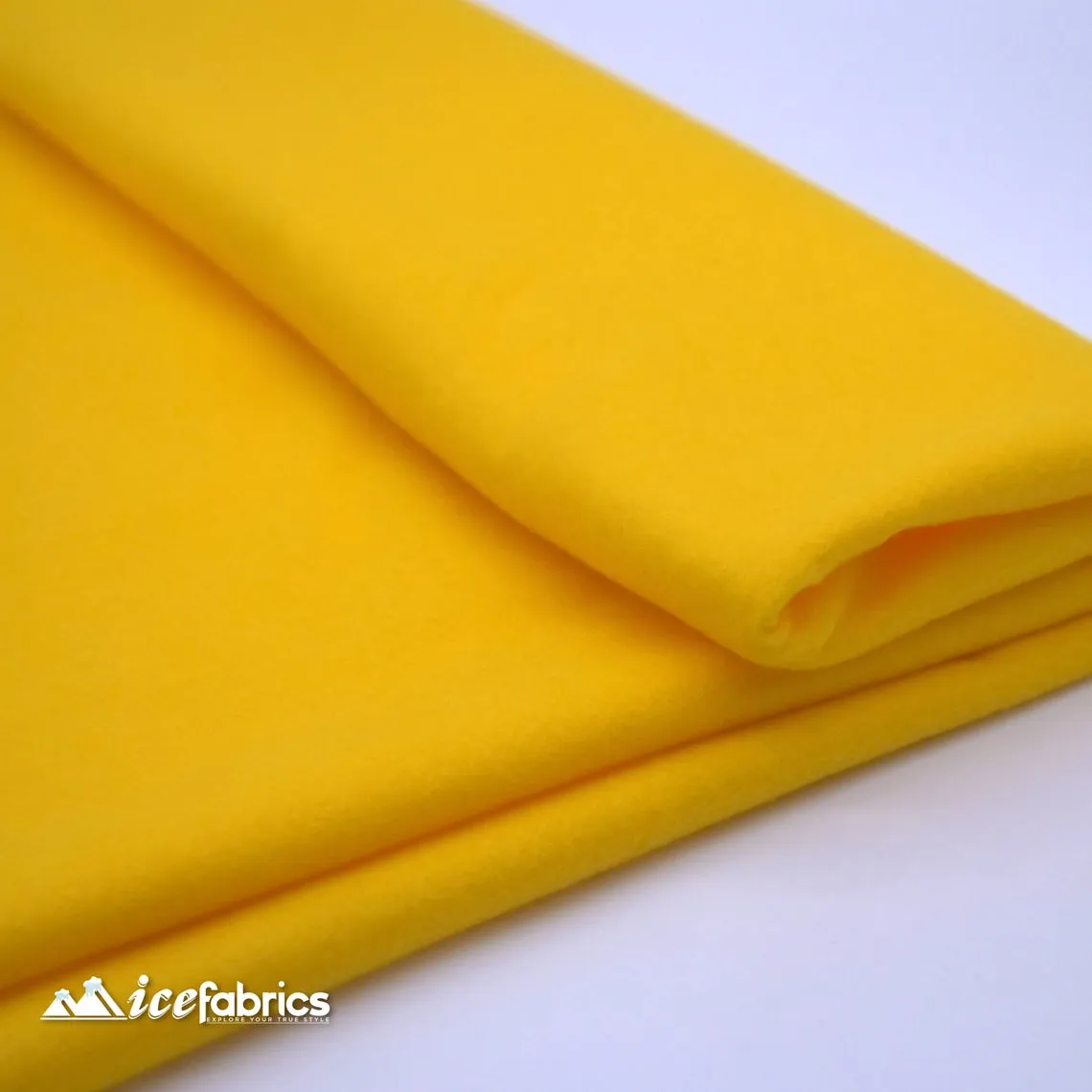 72" Wide 1.6 mm Thick Acrylic Mango Yellow Felt Fabric By The Yard
