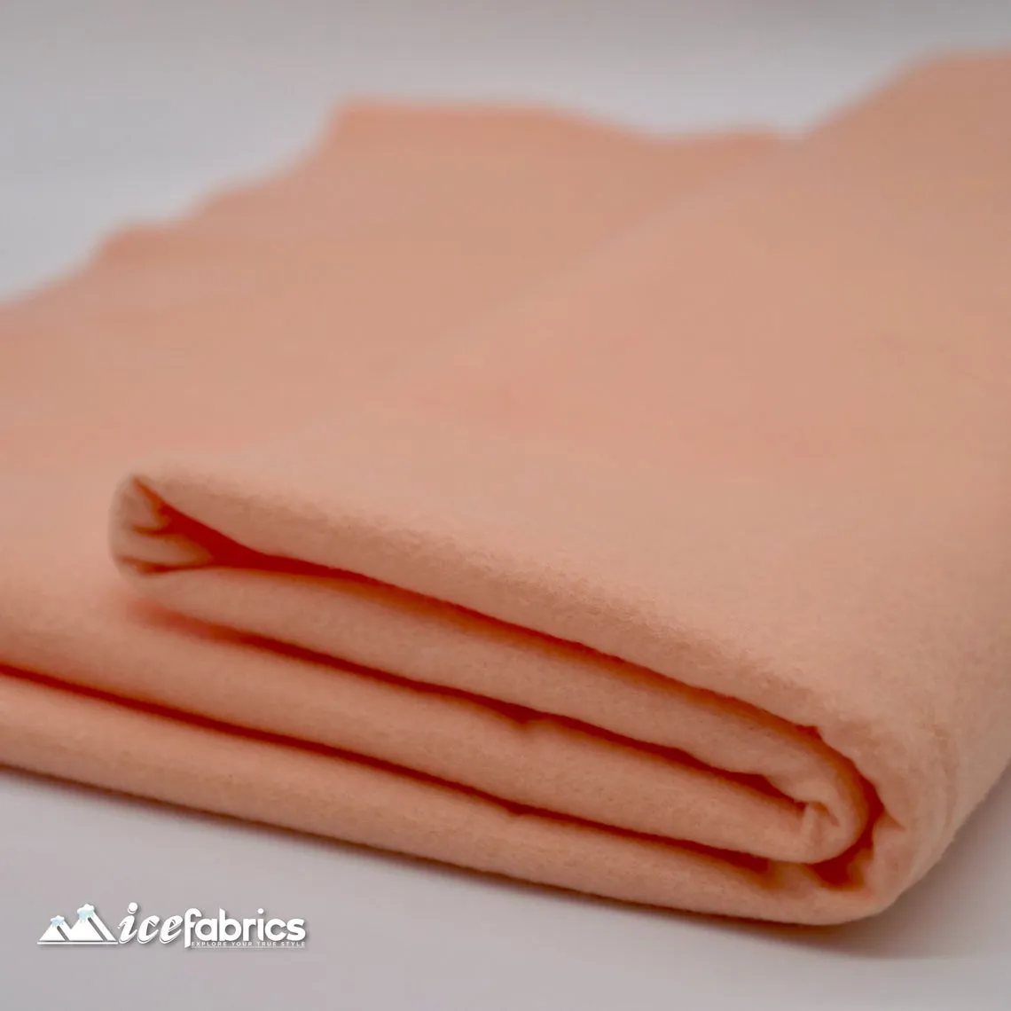 72" Wide 1.6 mm Thick Acrylic Peach Felt Fabric By The Yard