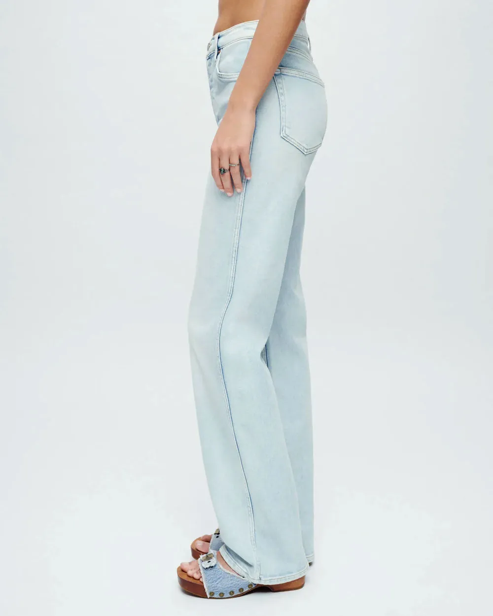 90s High Rise Loose Jean in Vapor Wave
