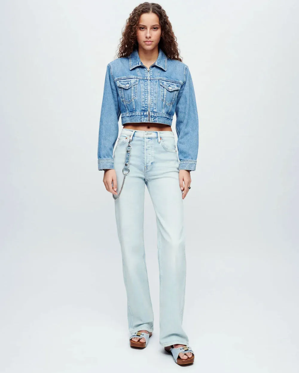 90s High Rise Loose Jean in Vapor Wave