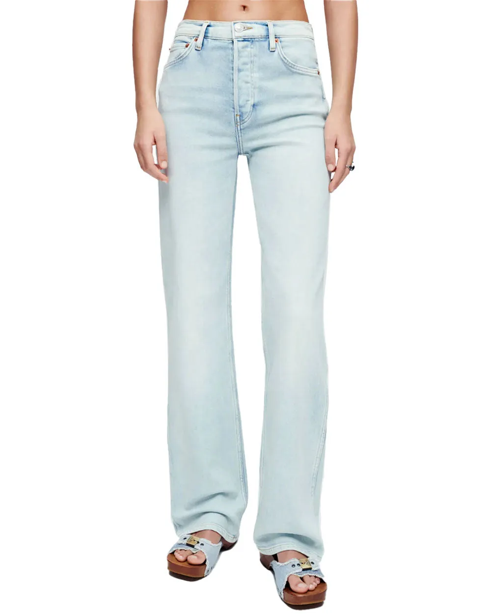 90s High Rise Loose Jean in Vapor Wave