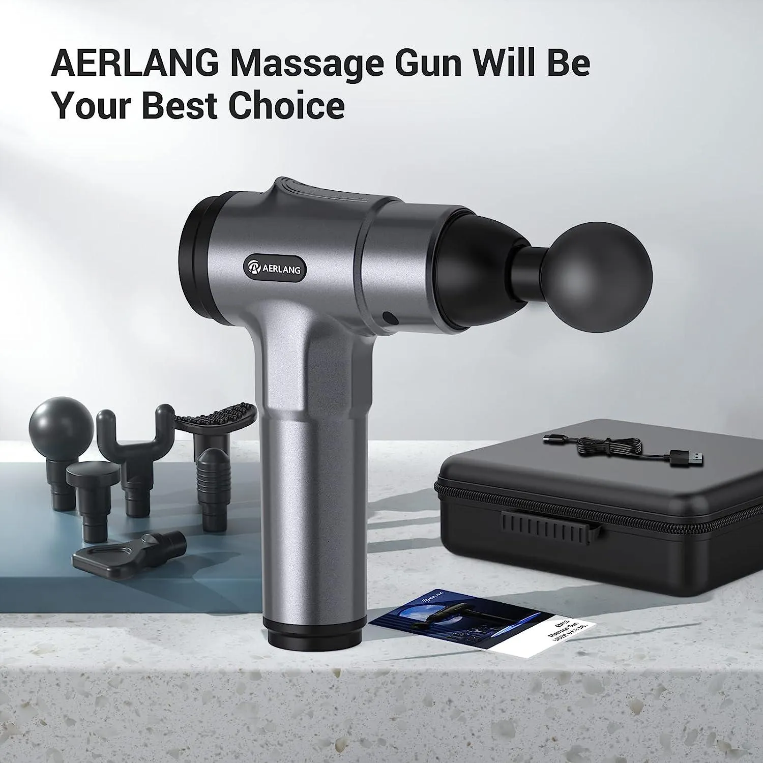 AERLANG Portable Handheld Percussion Massager Gun