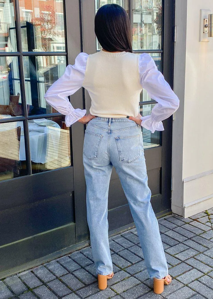 Agolde Lana Mid Rise Vintage Straight - Riptide-***FINAL SALE***