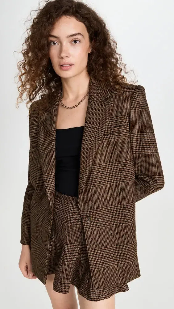 Alice   Olivia Plaid Graceful Blazer And Skirt Set
