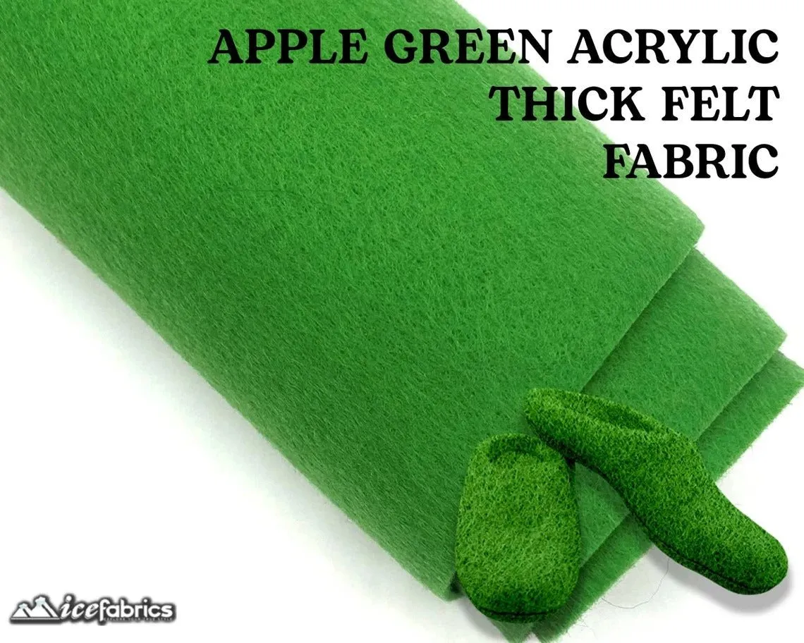 Apple Green Felt Material Acrylic Felt Material 1.6mm Thick