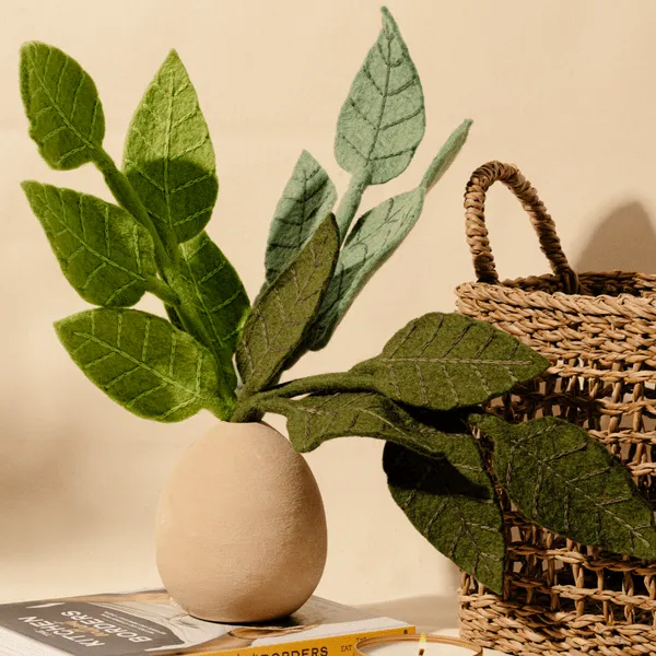 Ash Leaf Felt Flower