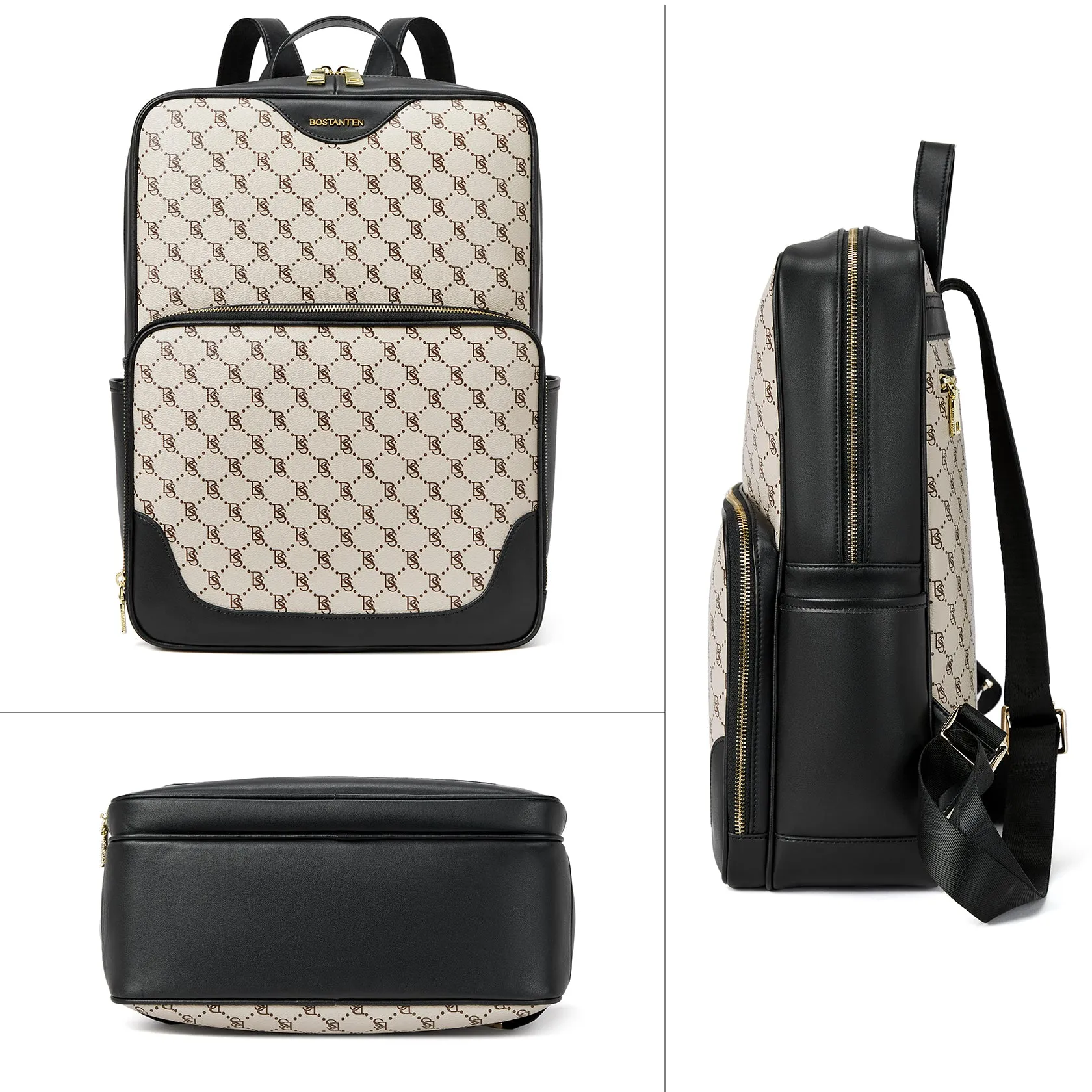 Baish Nappa Pattern Italian Leather Backpack for Women