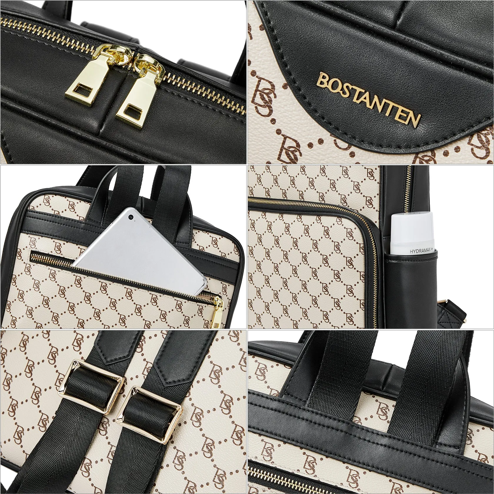 Baish Nappa Pattern Italian Leather Backpack for Women