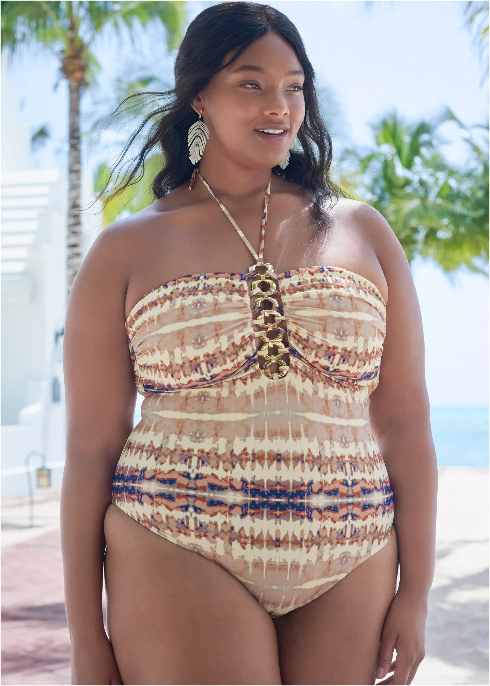 Bold One-Piece - Sahara Stripe