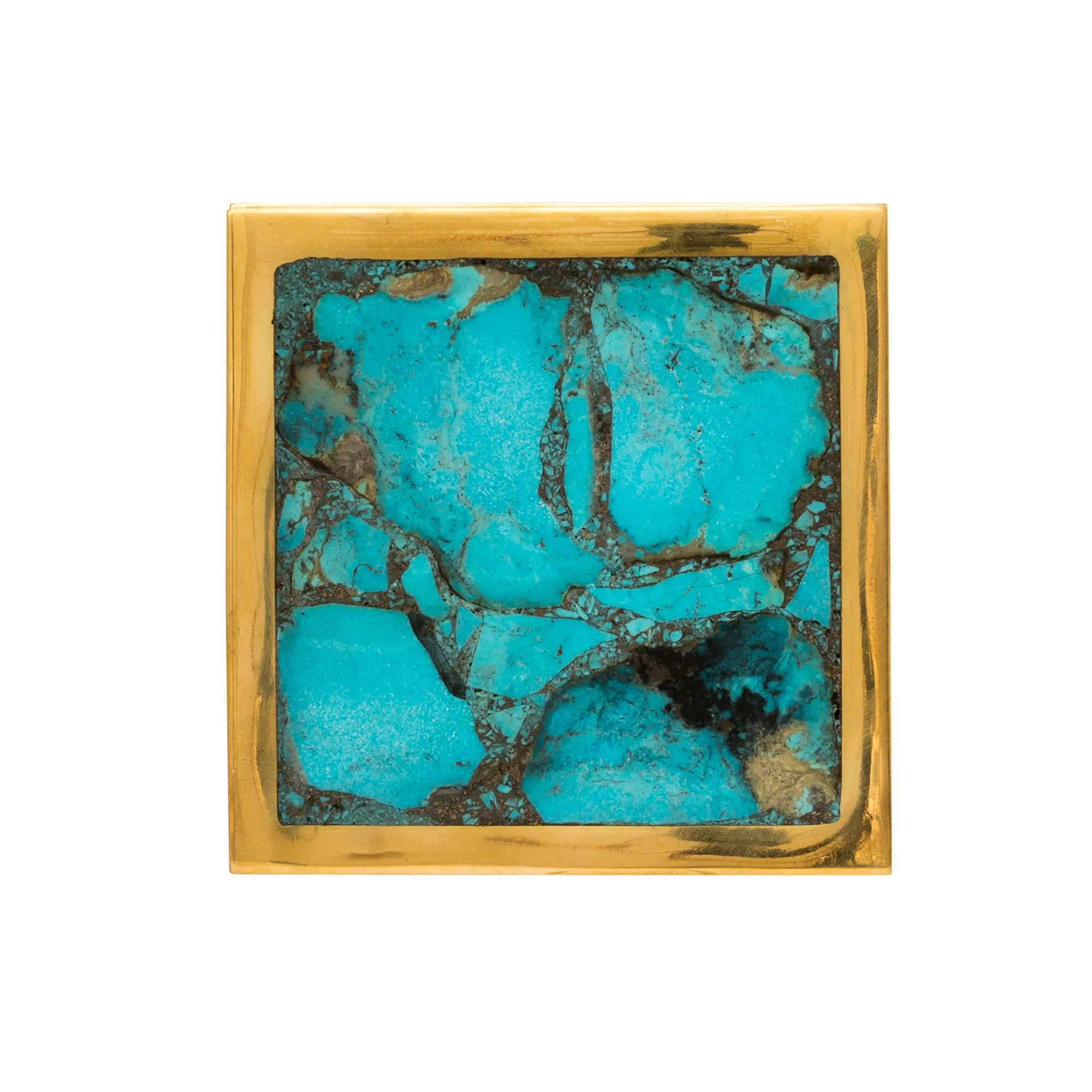 Brass & Turquoise Box