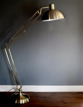 Brushed Gold Angled Floor Lamp