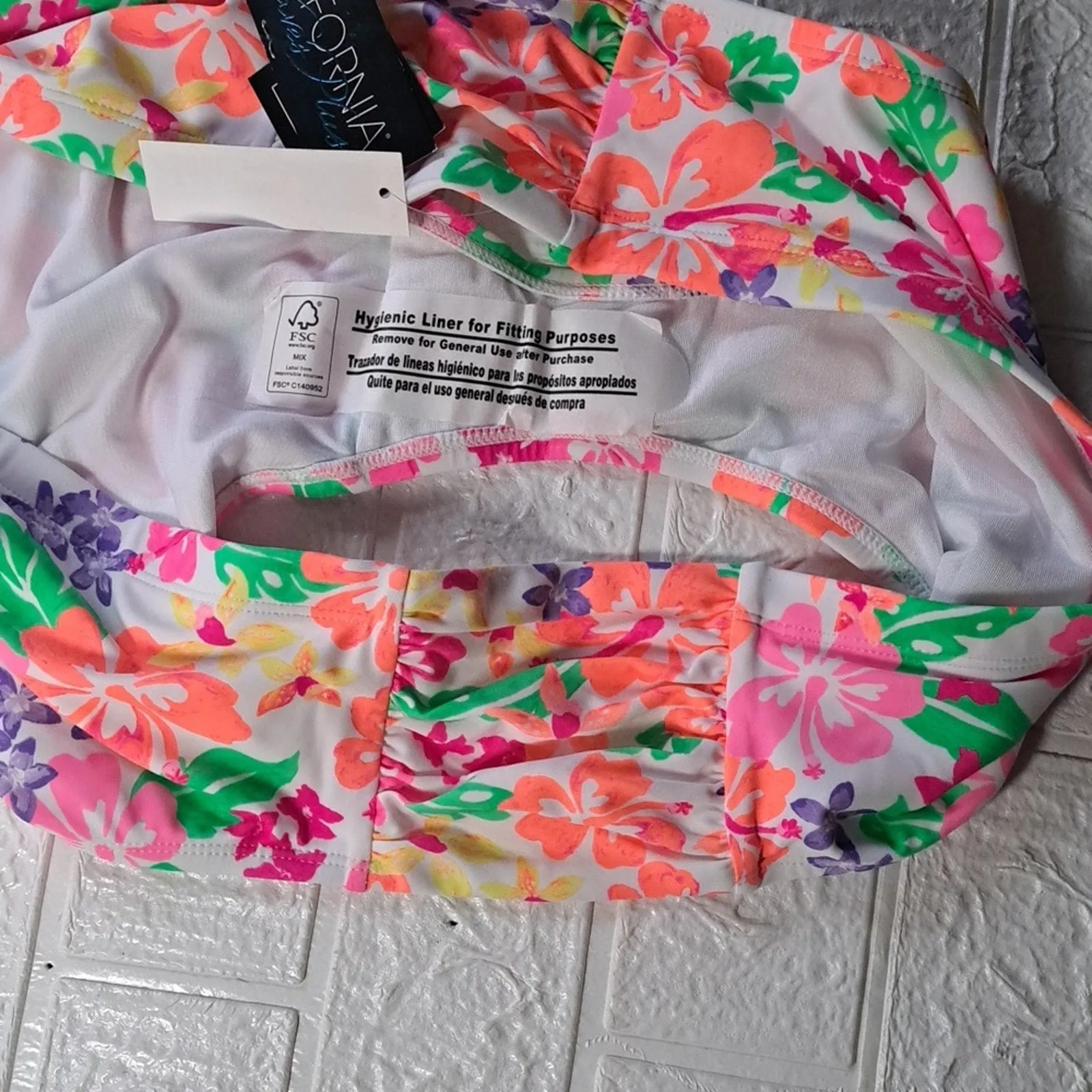 California Waves Trendy Plus Size Hawaii Sunsets Bikini Bottoms 16/18