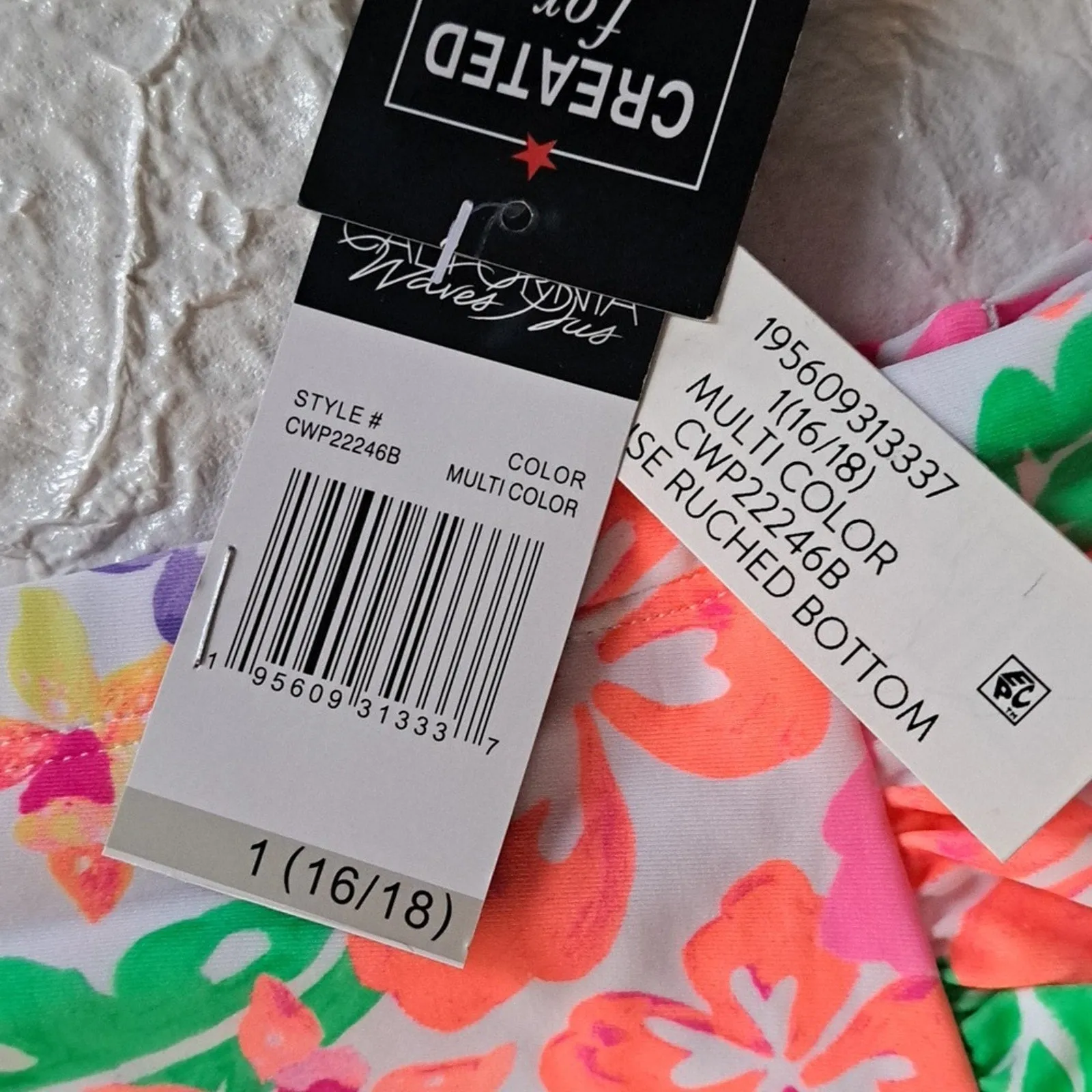 California Waves Trendy Plus Size Hawaii Sunsets Bikini Bottoms 16/18