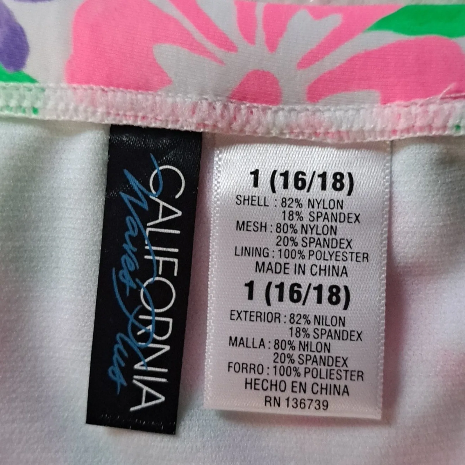 California Waves Trendy Plus Size Hawaii Sunsets Bikini Bottoms 16/18