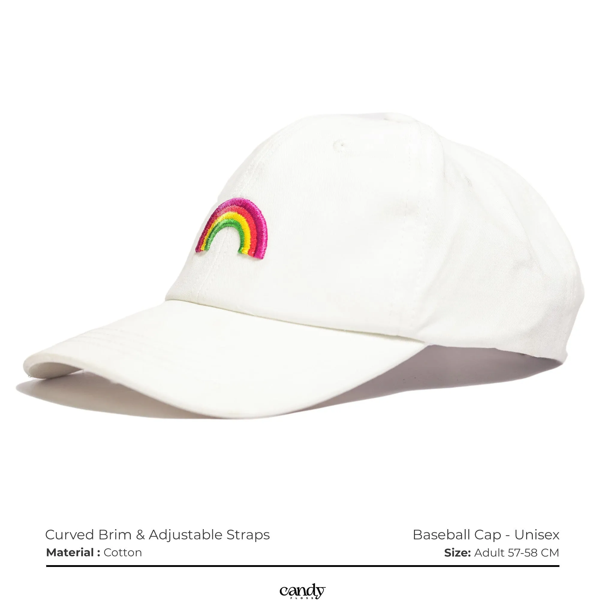Candy Cap with 3D Rainbow Embroidery