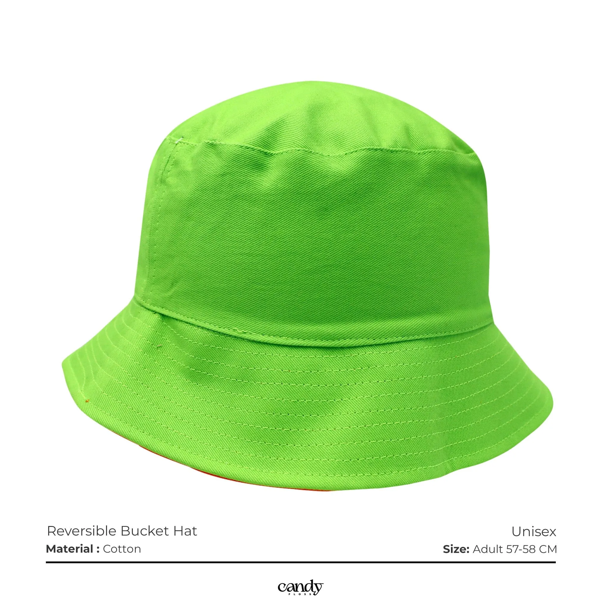 Candy Reversible Bucket Hat (Orange & Green)