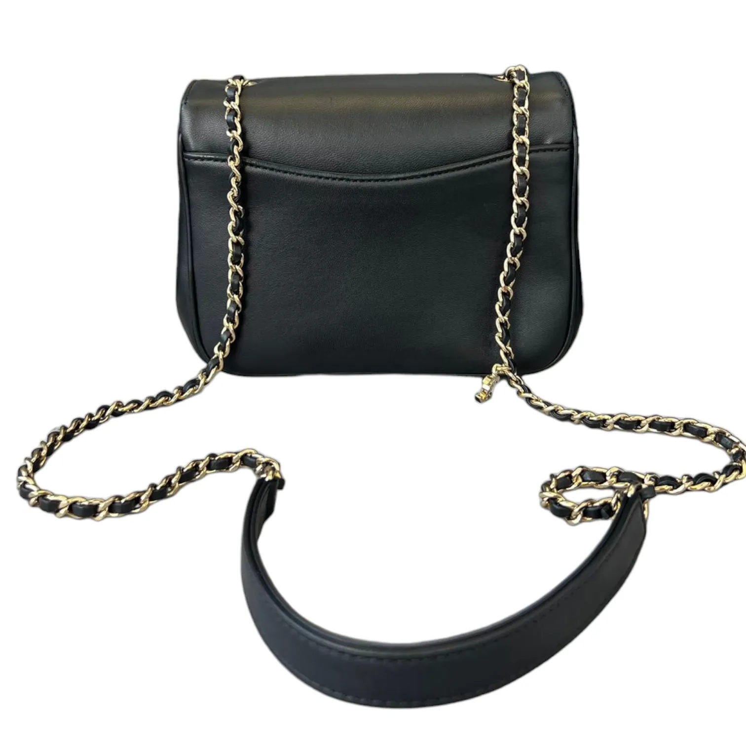 CC Mania Flap Lambskin Black Bag GHW
