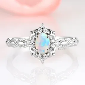 Claire Australian Opal Ring- Sterling Silver