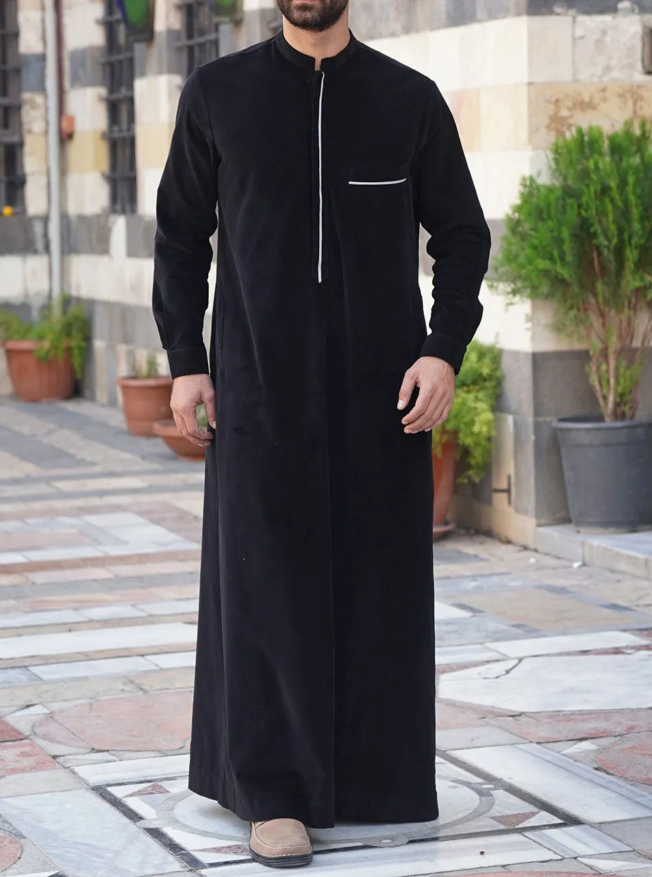 Corduroy Contrast Trim Thobe