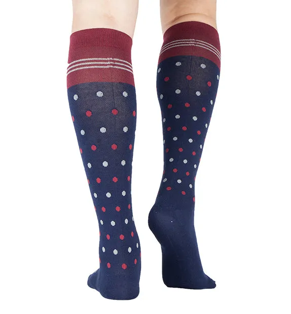 Cotton Everyday Compression Socks (15-20mmHg) - Dots - 3 Pack