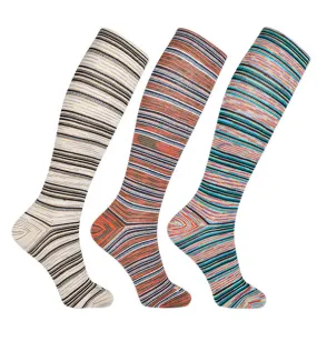 Cotton Everyday Compression Socks (15-20mmHg) - Feedstripes - 3 Pack