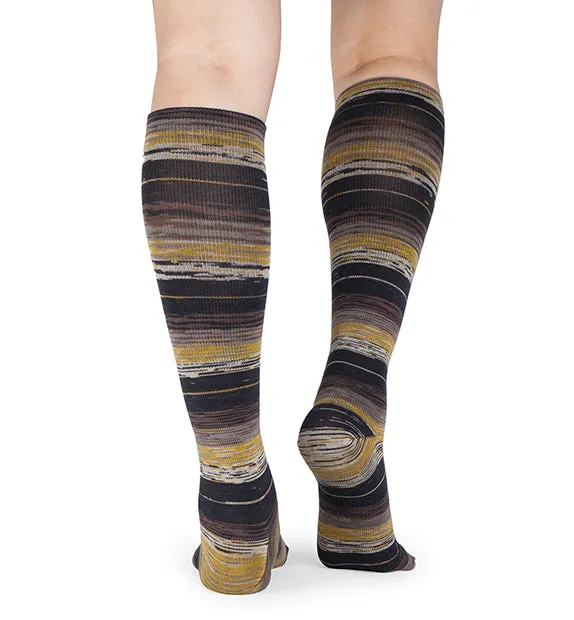 Cotton Everyday Compression Socks (15-20mmHg) - Space Dye Assortment 1 - 3 Pack