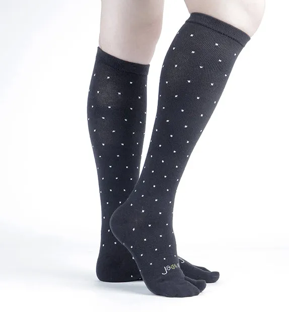 Cotton Everyday Split Toe Socks (15-20mmHg) - Dots
