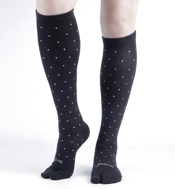 Cotton Everyday Split Toe Socks (15-20mmHg) - Dots