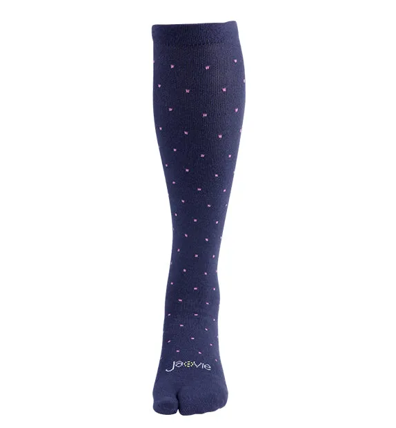 Cotton Everyday Split Toe Socks (15-20mmHg) - Dots