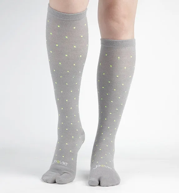 Cotton Everyday Split Toe Socks (15-20mmHg) - Dots