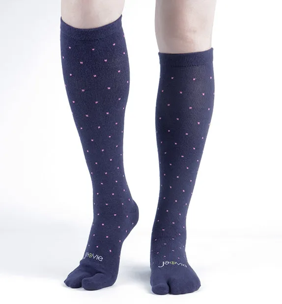 Cotton Everyday Split Toe Socks (15-20mmHg) - Dots