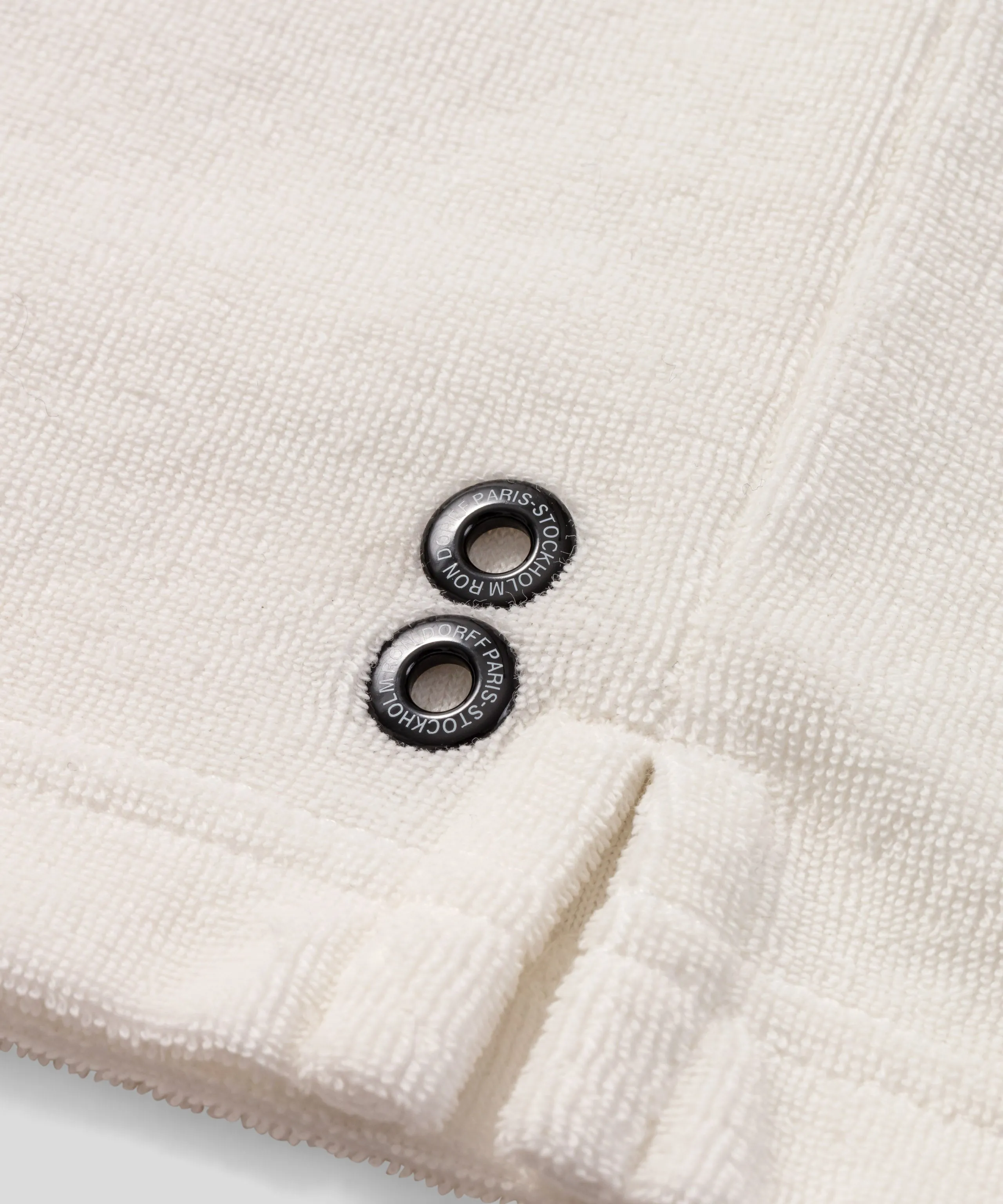 Cotton Terry Polo w. Piqué Collar: Off White