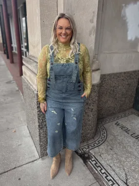 Easy Washed Denim Overalls