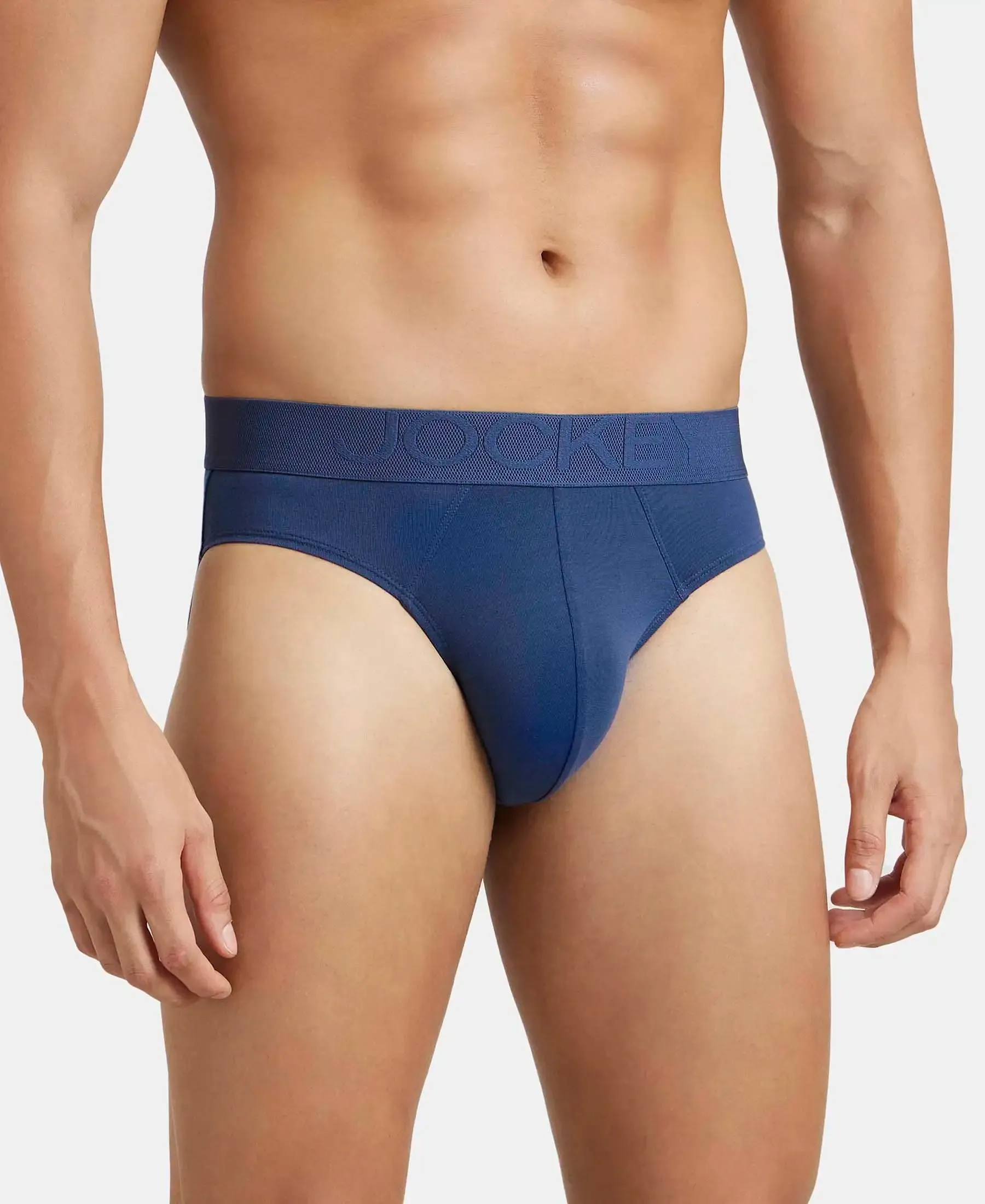 Environment Friendly Tencel Lyocell Fiber Brief With Natural Stayfresh Properties - Insignia Blue