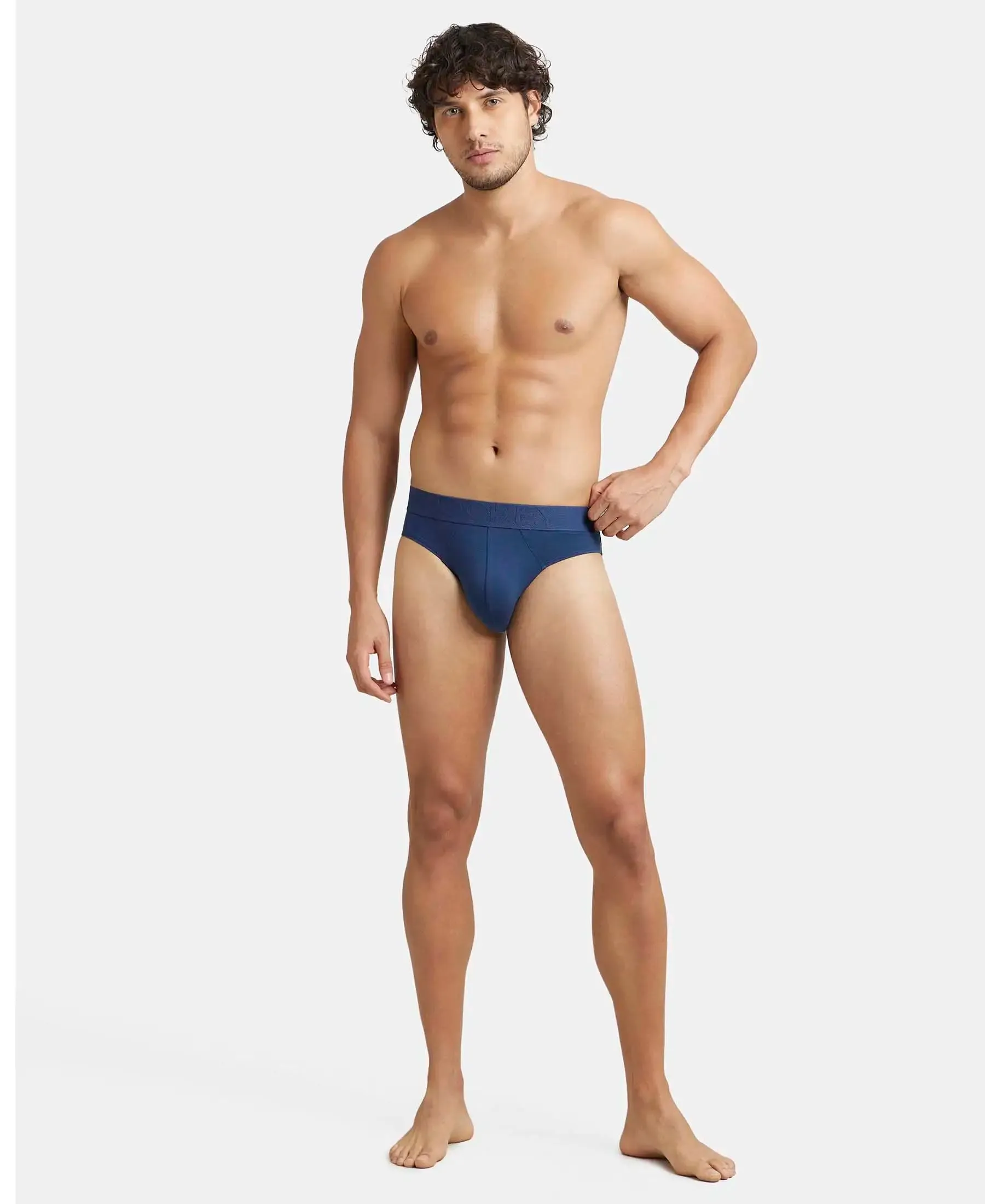 Environment Friendly Tencel Lyocell Fiber Brief With Natural Stayfresh Properties - Insignia Blue