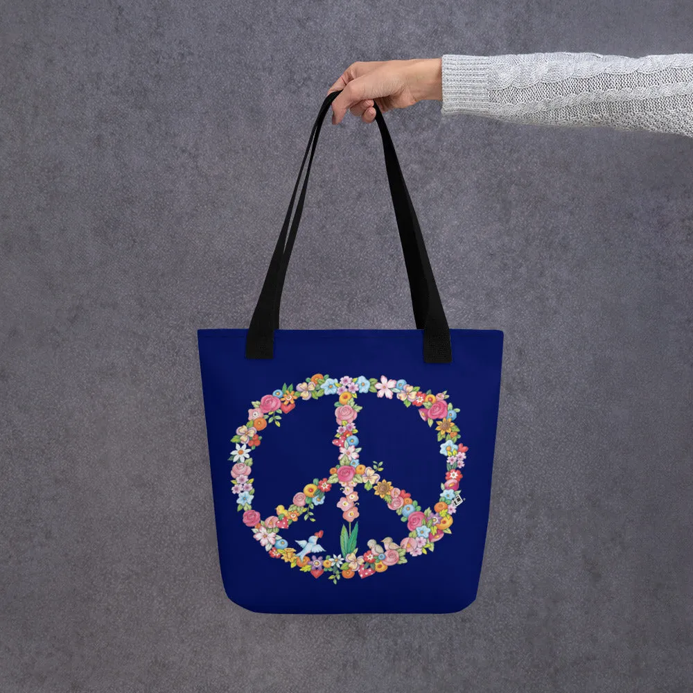 Floral Peace Tote Bag