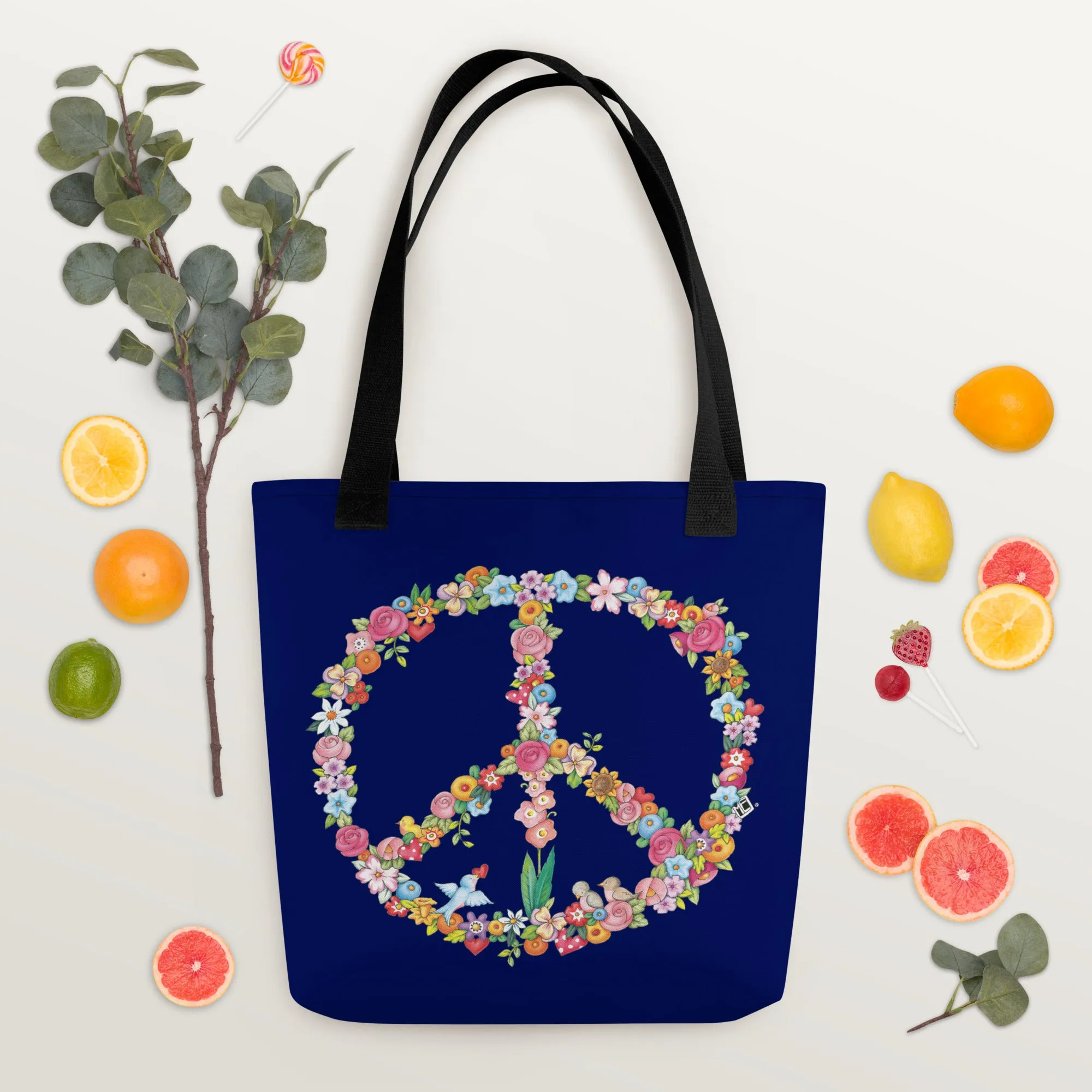 Floral Peace Tote Bag